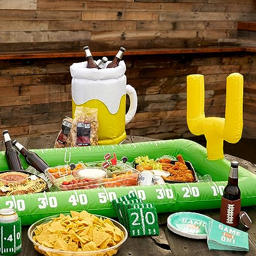 TrueZoo Football Field Inflatable Cooler for Parties, Drink Cooler, Party Supplies, Pool Party Decorations, 52"x 28", Set ...