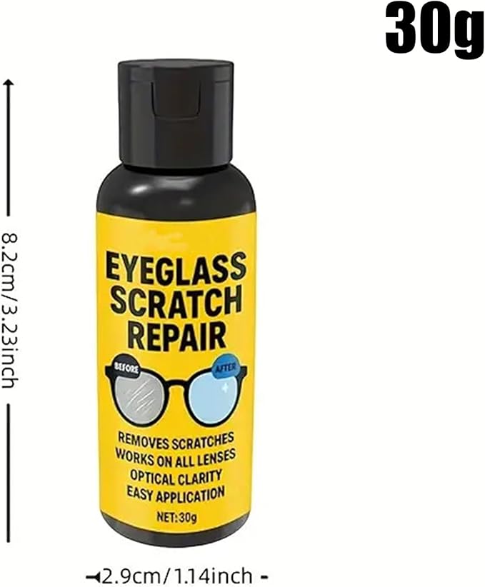 Glasses Lens Scratch Remover, Eyeglass Scratch Remover, Eyeglass Cleaner Spray, Sunglasses Cleaning Kit for Camera/Mirror/Windshield/Stove