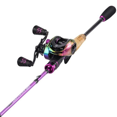 Sougayilang Fishing Rod Reel Combos, Medium Heavy 6'/7' Spinning & Casting Rod with Stainless Steel Guides - Two Pieces -6' Casting Rod with Right Handled