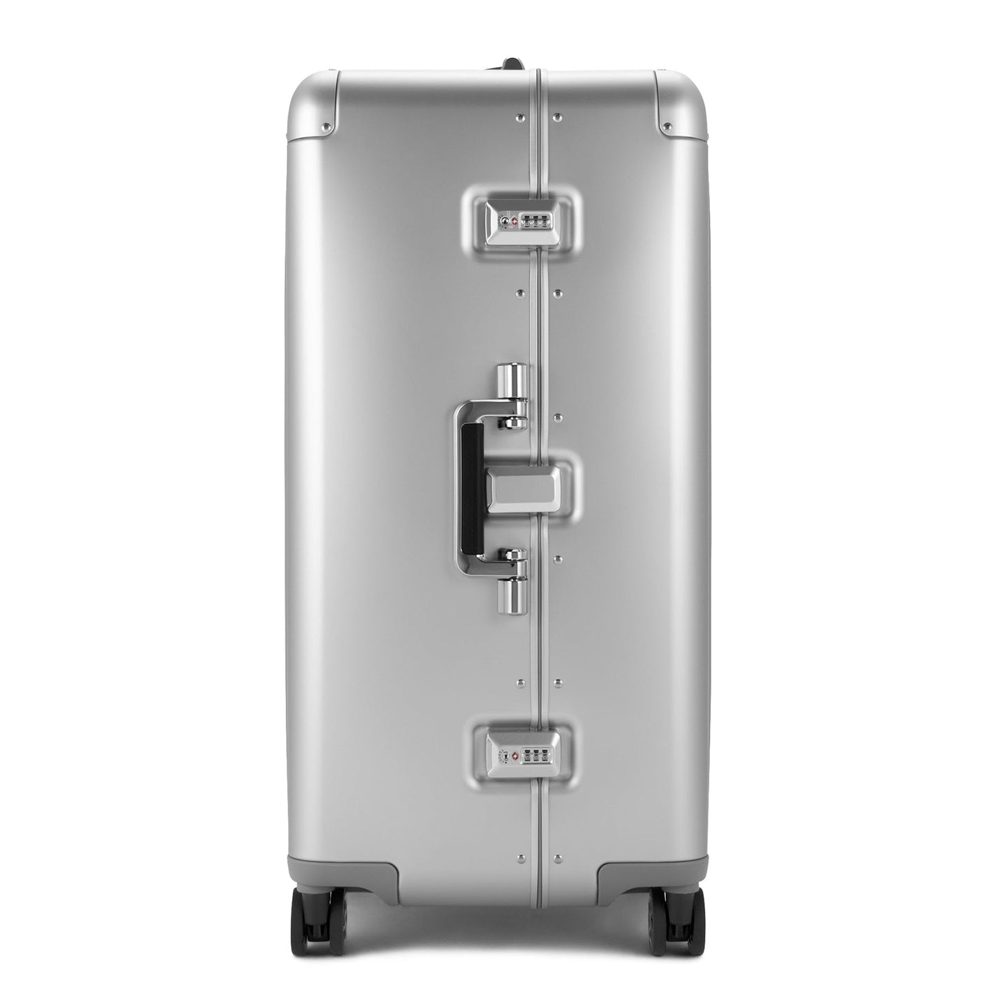 ZERO Halliburton Classic Aluminum 3.0 - Portable Trunk 99L – Large Aluminum Checked Luggage with Wheels, TSA Lock, and Spacious Interior for Long Trips SILVER