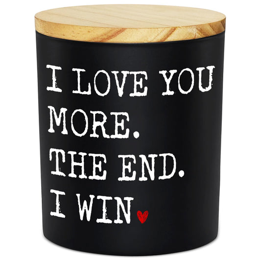 Anniversary Wedding Gifts for Women Men - I Win Long Lasting Vanilla Lavender Scented Candle 10 oz - Christmas Birthday Gifts for Him Her, Couple Gift for Boyfriend Girlfriend Husband Wife