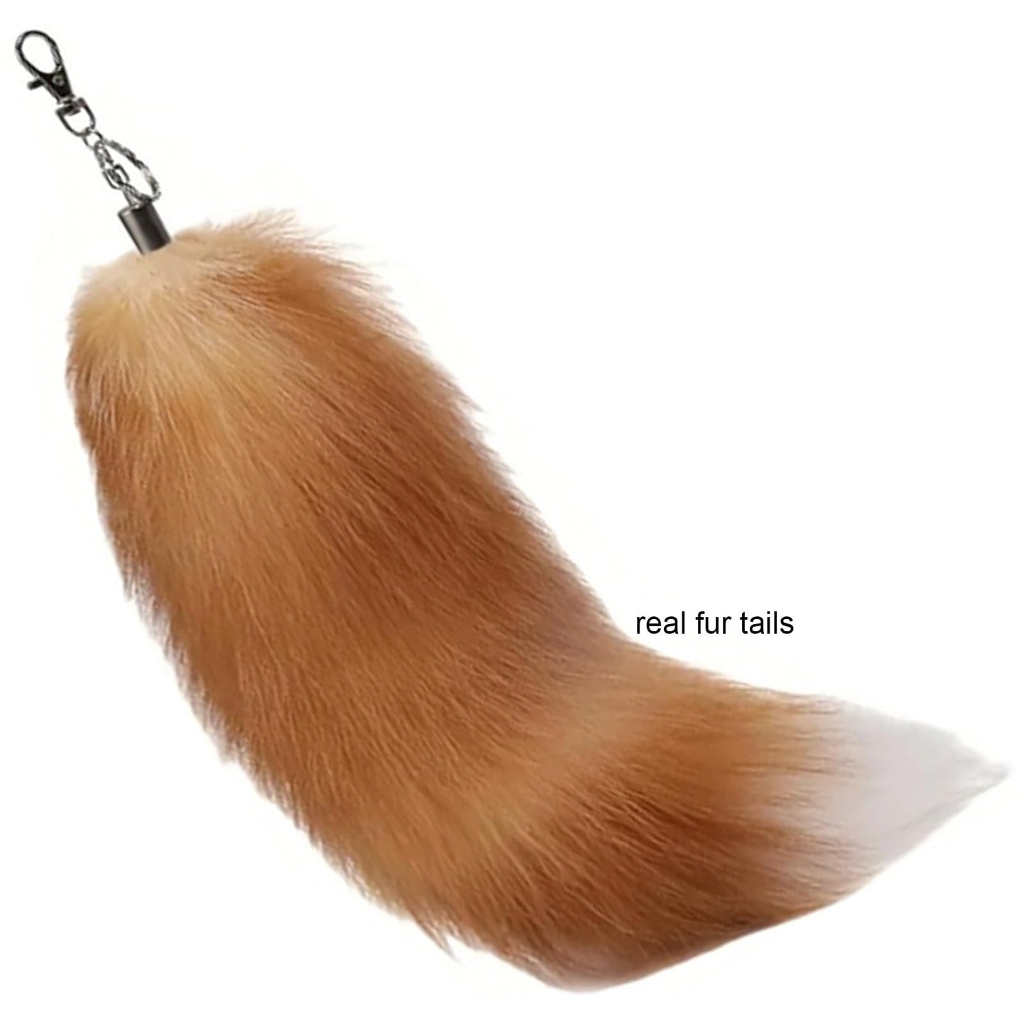 Valpeak Therian Mask and Tail Set for Girls Halloween Cat Mask Tail Cosplay Fox Mask Wolf Tail Over 1 Years Old (Golden)