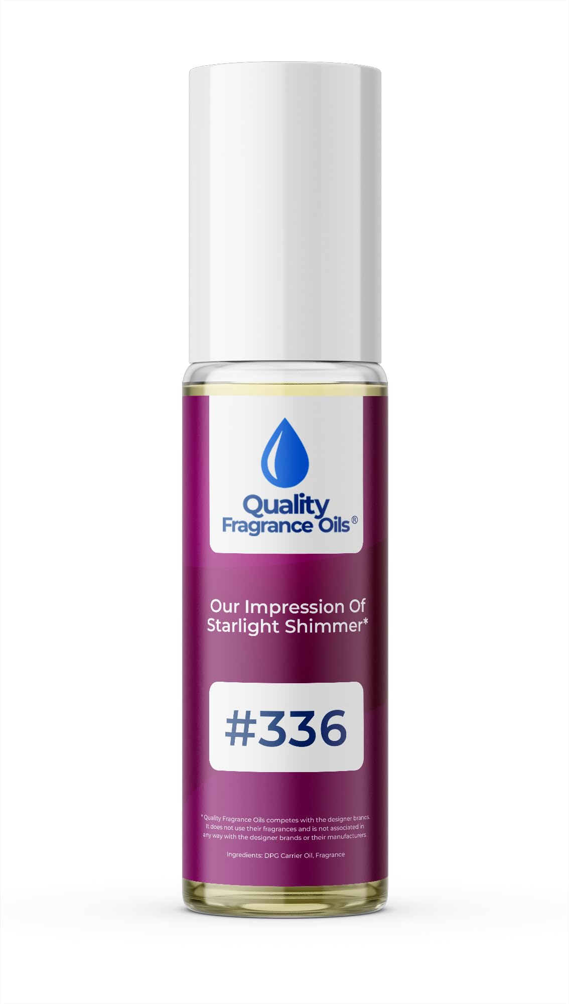 Quality Fragrance Oils' Starlight Shimmer Impression #336 | Long-Lasting Perfume Oil, Alcohol-Free, Strong Scent, 10ml Roll-On | Affordable Alternative to Designer Fragrances
