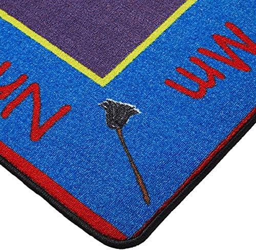 KIDCARPET.COM ABC Rainbow Seating Classroom Rug with 36 Seats, 12' x 12' Square, Educational Classroom Rug, Kids Learning Play Mat | Area Rug for Bedroom or Playroom