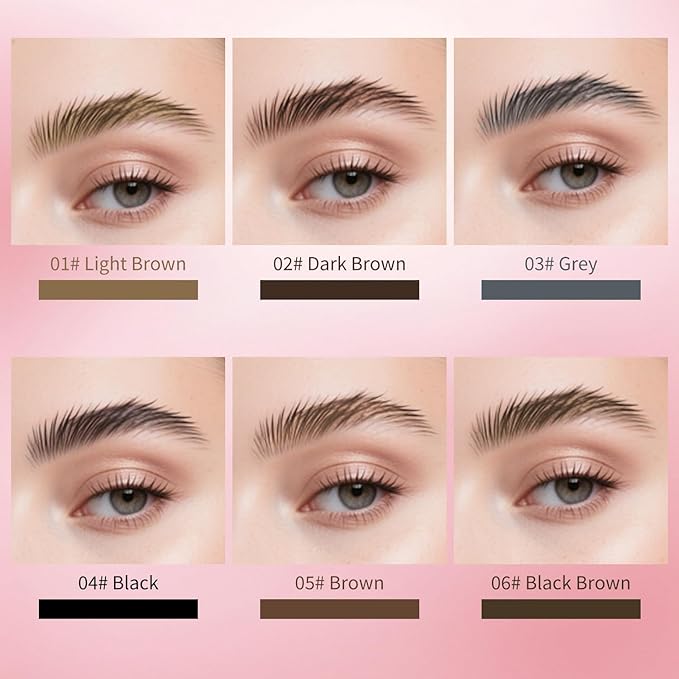 Eyebrow Pen, Waterproof Microblading Eyebrow Pencil, Eye Brown Makeup Pen with a Micro-Fork Tip for Women to Effortlessly Create Hair Like Natural Brows Brown