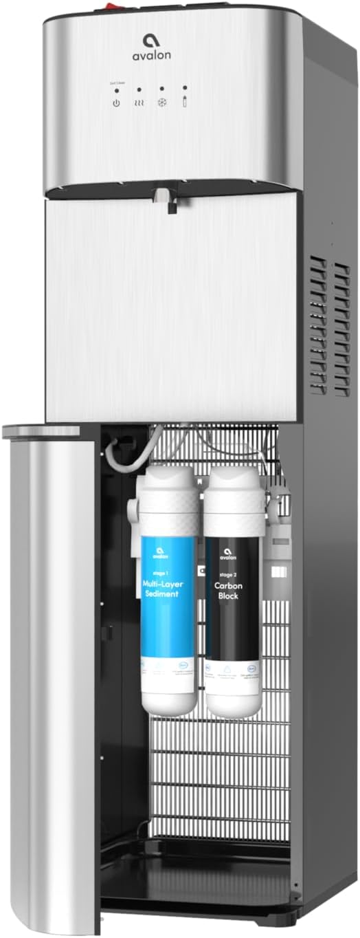 Avalon Self Cleaning Bottleless Water Cooler Water Dispenser - 3 Temperature Settings - Hot, Cold & Room Water, Durable St...