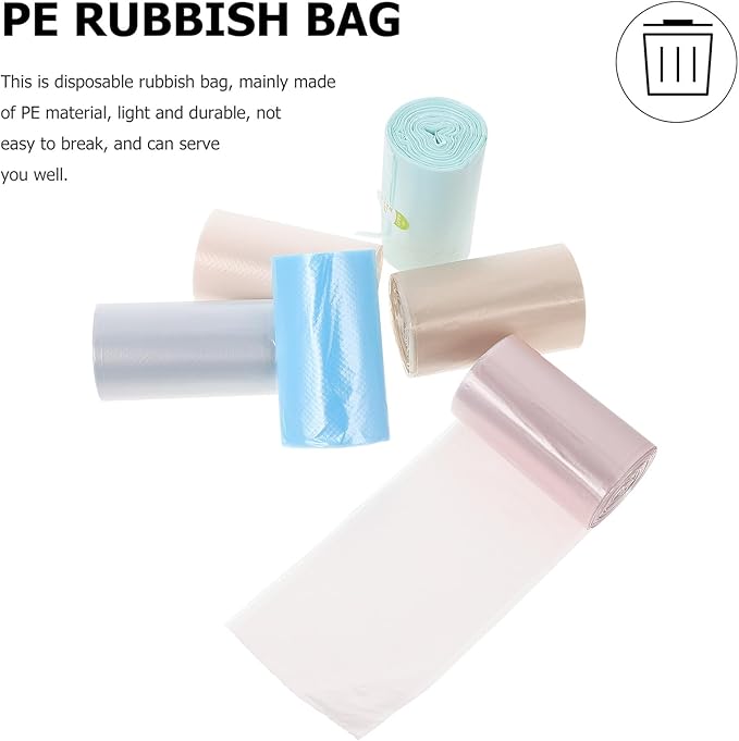180pcs Disposable Practical Garbage Bags for Desktop Trash Can Tear-resistant Thickened Small Rubbish Bags for Office Kitchen Bedroom Car Hotel Use Clean and Sanitary Waste Storage