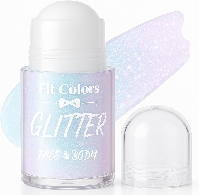 Body Glitter Gel, Sequins Shimmer Liquid Eyeshadow, Mermaid Sequins Liquid Holographic Glitter, Roll-on Holographic Body G...