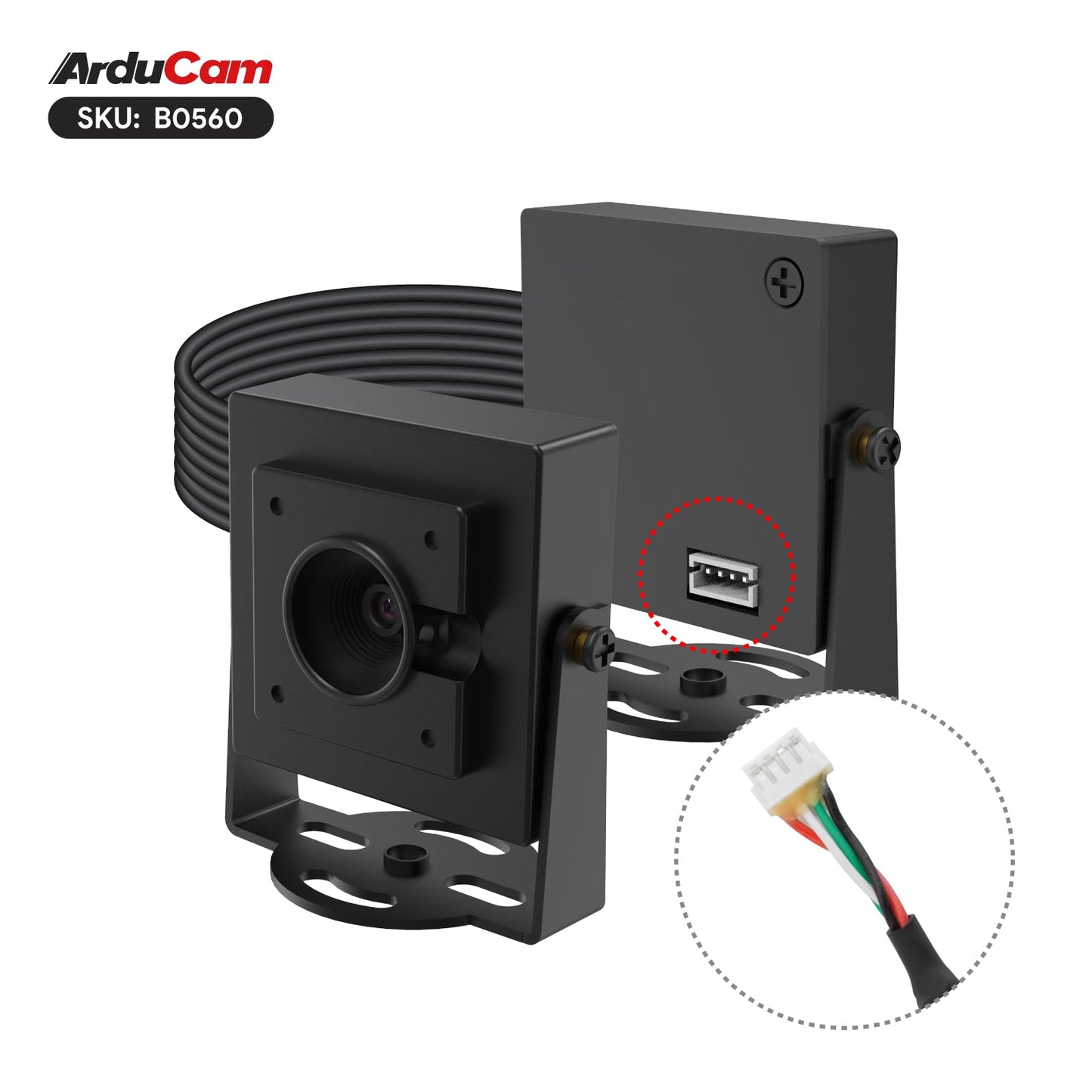 Arducam 4K USB Camera Module, AutoFocus HDR Lightburn Camera for Windows, Linux