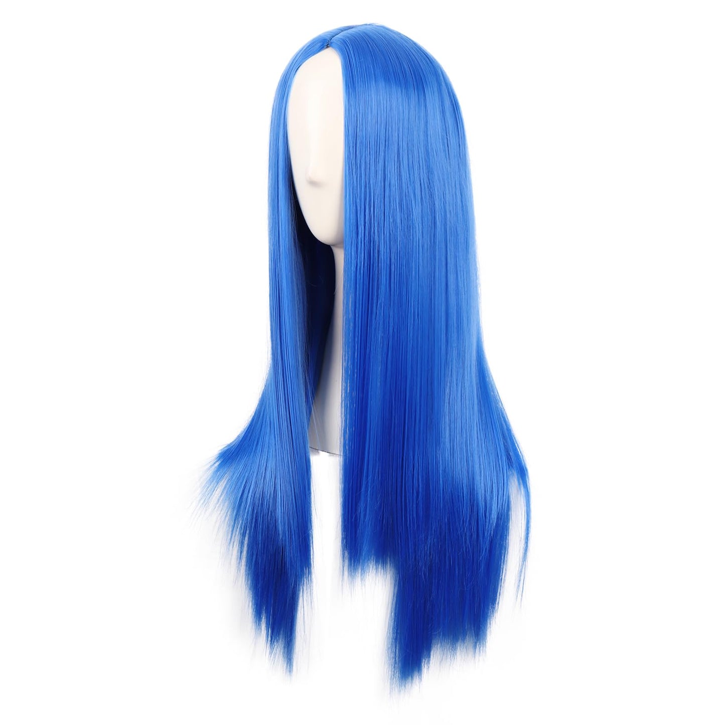 MapofBeauty 28 Inch/70 cm Women Special Long Straight Synthetic Wig (Bright Blue)