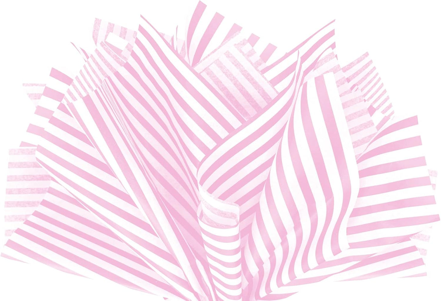 Flexicore Packaging Light Pink Pin Stripe Print Gift Wrap Tissue Paper Size: 15 Inch X 20 Inch | Count: 10 Sheets | Color: Light Pink Pin Stripe