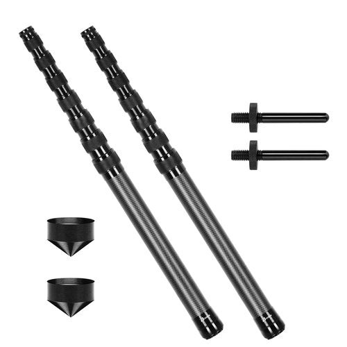 Telescopic Tarp Poles, Canopy Adjustable Carbon Fiber Poles Set of 2, Portable & Lightweight Tent Tarps for Awning, Camping, Hiking 118"