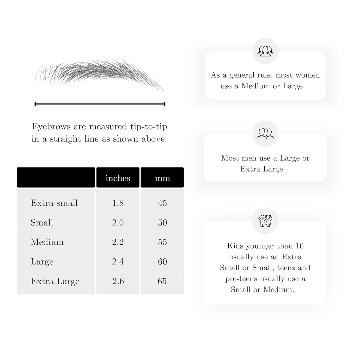 (10 pairs) Natural Gray Temporary Eyebrow Tattoo - Medium Size - Waterproof & Smudgeproof - Everyday Brow Style Eyebrow Stickers - Sheet Lasts up to 30 Days - Won't Work on Existing Brows