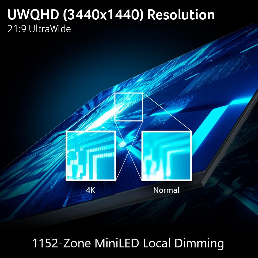 Acer Predator Gaming 1500R Curved Monitor | 34" UWQHD 3440 x 1440 MiniLED | AMD FreeSync Premium | Up to 200Hz | Up to 0.5ms | DisplayHDR 1000 | USB Type-C, DP 1.4 & 2 x HDMI 2.1 | X34 X0bmiiphux