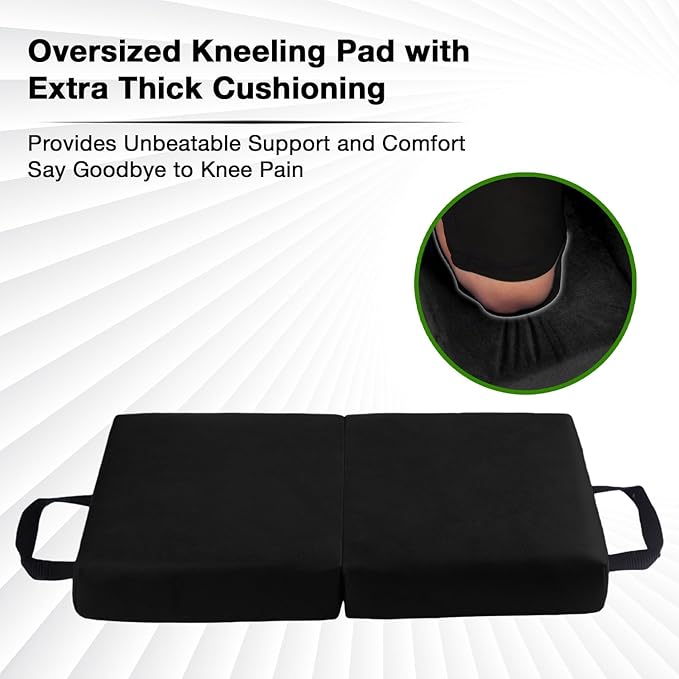 OFiSEXPT Kneeler Pad,Gardening Knee Pads, Garden Knee Support Board,Kneeling Pad for Gardening, Exercise, Cleaning, & Mechanic Work,Extra Thick Memory Foam Kneeling Pad for Bathing Yoga (Green)