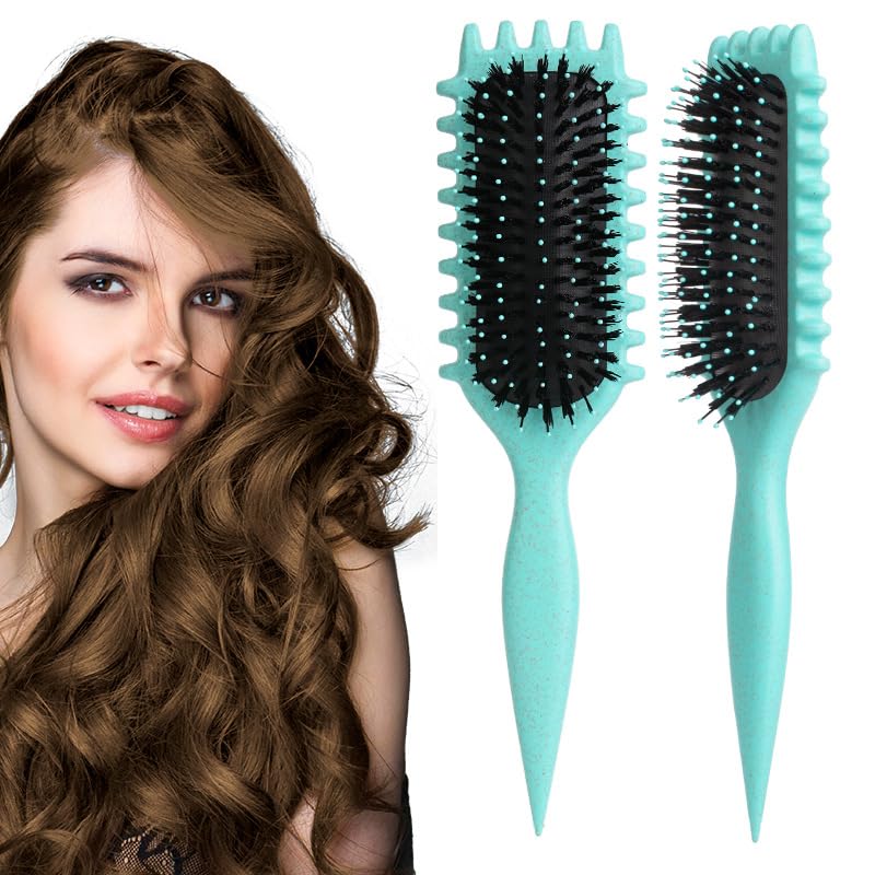 Curl Defining Brush, Curl Brush For Curly Hair, Curly Hair Brush for Combing and Shaping Curls to Reduce Pulling and Curl Separa