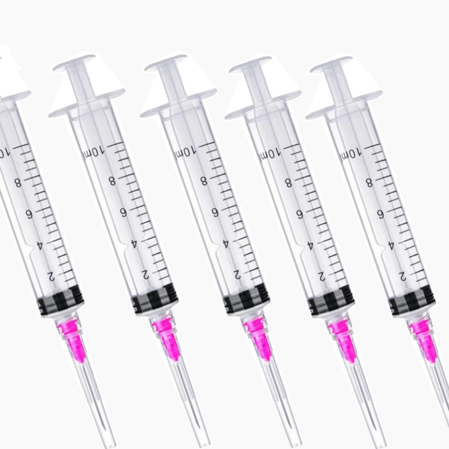 5 Pack 10ml 18 Gauge - Luer Lock 1ml 2.5ml 3ml 5ml 10ml 20ml with 25Ga, 23Ga, 22Ga, 21Ga, 18Ga Lab Consumables(Individually Sealed Wrapped)