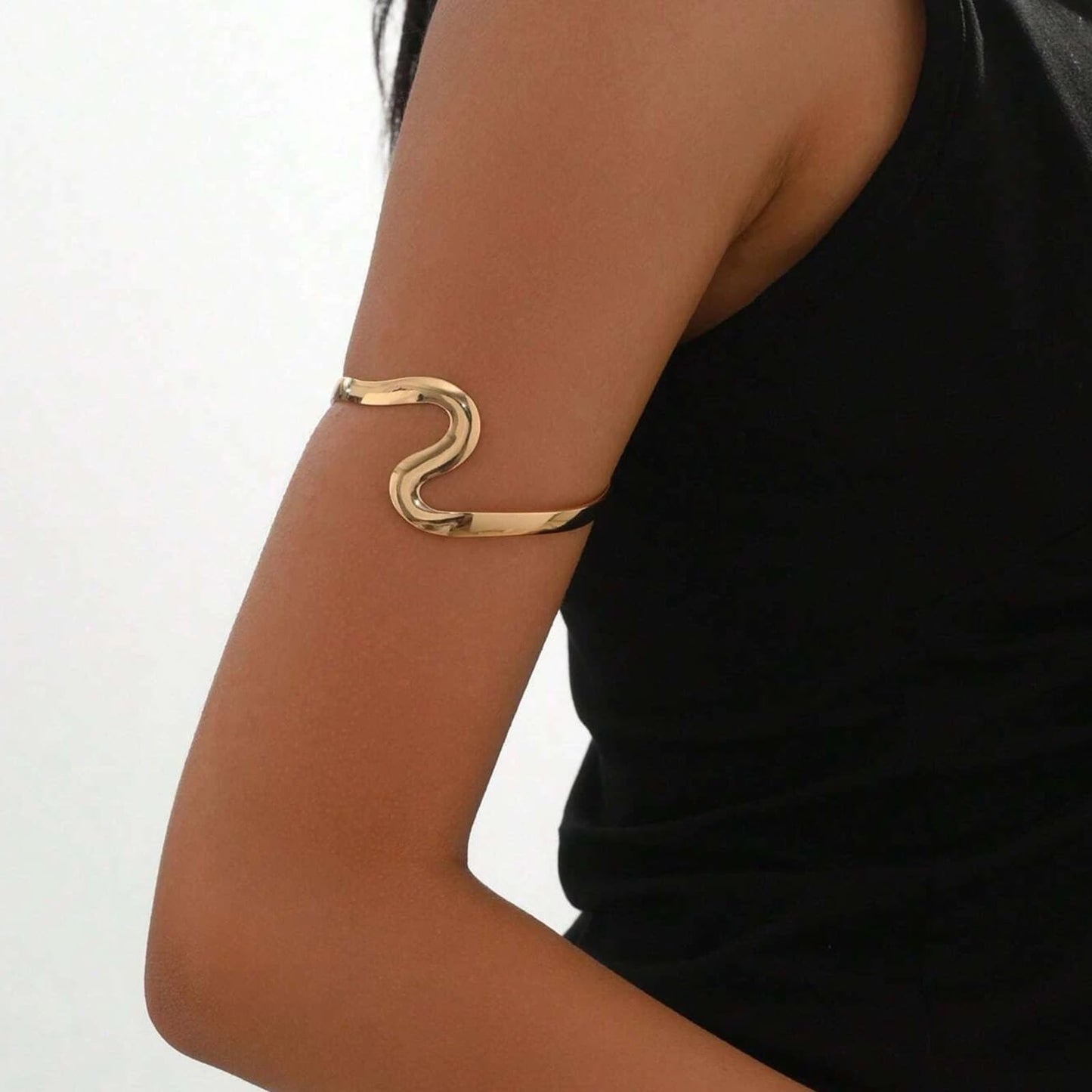 Arm Cuff Gold Upper Arm Jewelry for Women Chunky Cuff Bangle Bracelets Armband Jewelry Greek Goddess Halloween Costume Accessori