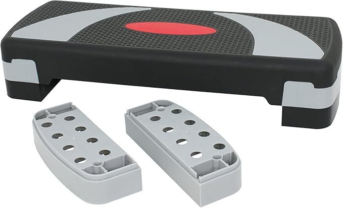 ZENY 31’’ Aerobic Step Platform, Adjustable Exercise Workout Stepper with Stable Risers, Stand Up Steppers for Exercise at Home, Fitness Equipment for Home Gym
