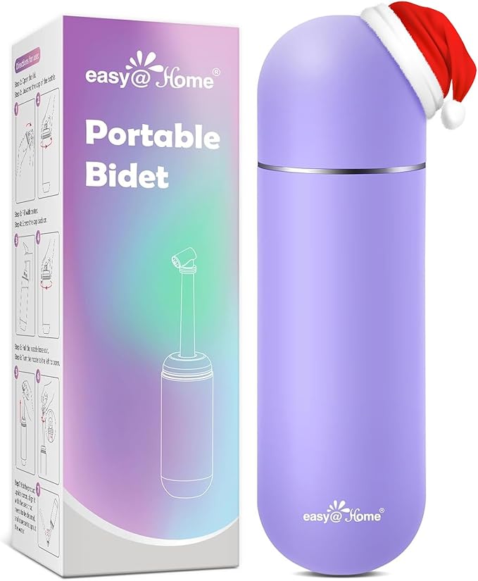 Easy@Home Portable Peri Bottle for Postpartum & Perineal Care: Handheld Bidet Perfect for Personal Hygiene Cleaning & Travel Friendly | 380ml Leakproof & Convenient Design | BPA-Free | EPB-01 Purple