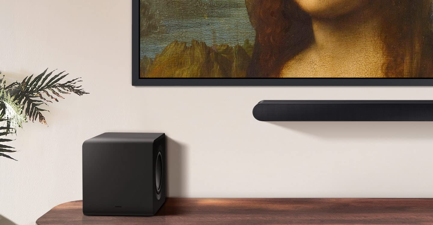 SAMSUNG SWA-W510 Subwoofer for S Series Soundbar with Powerful Bass, Wireless, Unibody Design, Compact 6.5" Size, 2022, Black