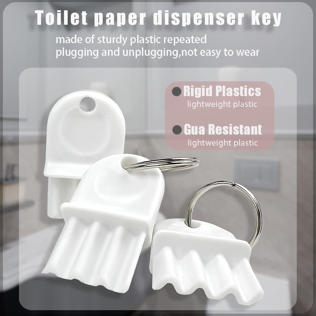 Universal Dispenser Key, 5 Pack Toilet & Paper Towel Key Replacement