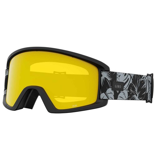 Giro Women's and Youth Dylan Ski and Snowboard Goggles - Black & Grey Botanical Lux Strap w/Amber Scarlet/Yellow Lenses
