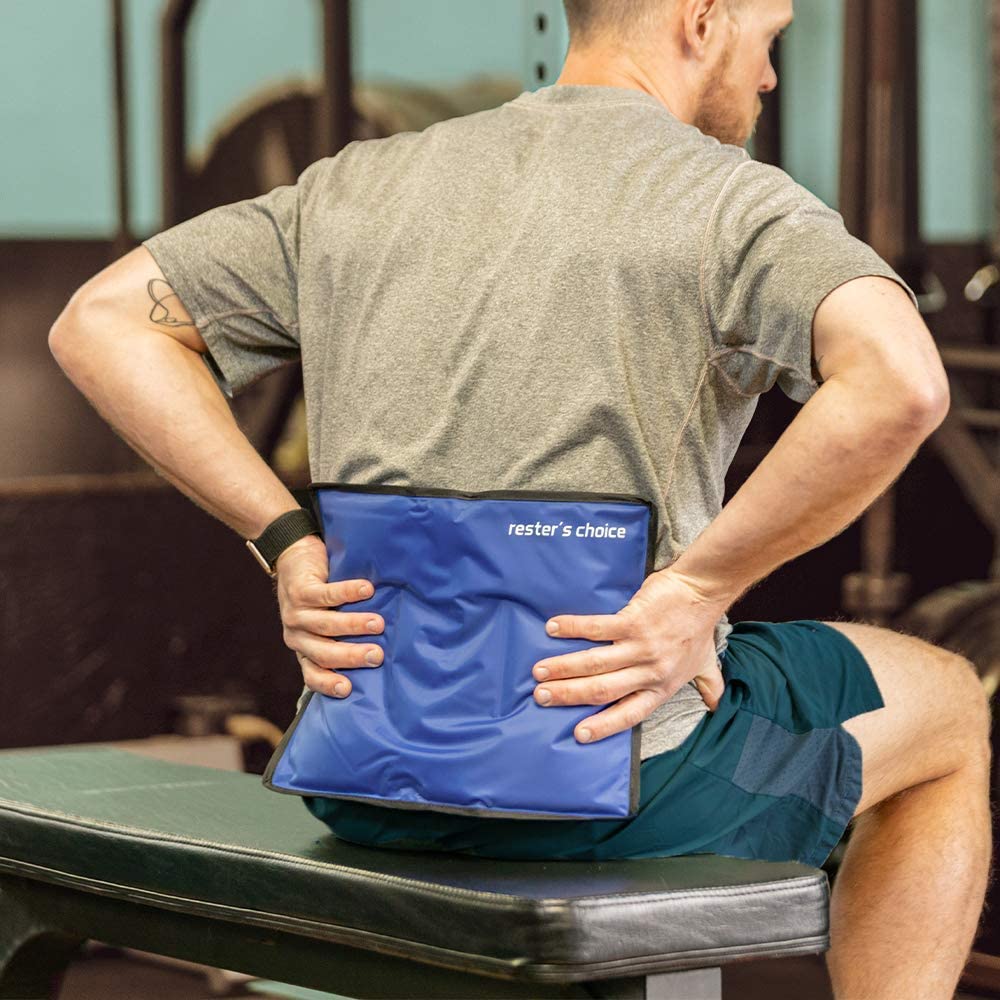 Ice Pack for Injuries Reusable, Soft Gel Flexible - (Large: 11"x14.5") for Hip, Shoulder, Knee, Back - Comfy Cold Pack Compress for Swelling, Bruises, Surgery (Black, 1 Pack)
