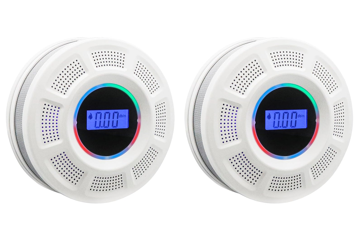 Smoke and Carbon Monoxide Detector, 2-in-1 Photoelectric Carbon Monoxide Detectors Smoke Alarm with LED Indicator, Easy Installation for Home, Bedroom, RV, Garage (2 Pack)