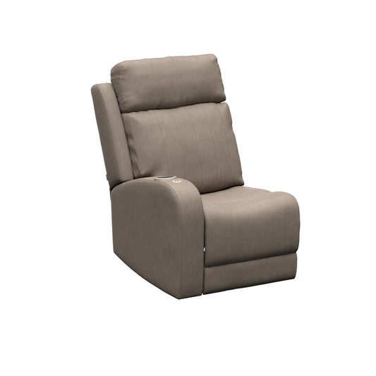 THOMAS PAYNE Signature Seismic Series Driftwood RV Theater Seating Right Arm Recliner with Power Adjustable Lumbar, Headrest, Reclining, Heating, Massage, Integrated Cupholder Controls - 2024044196