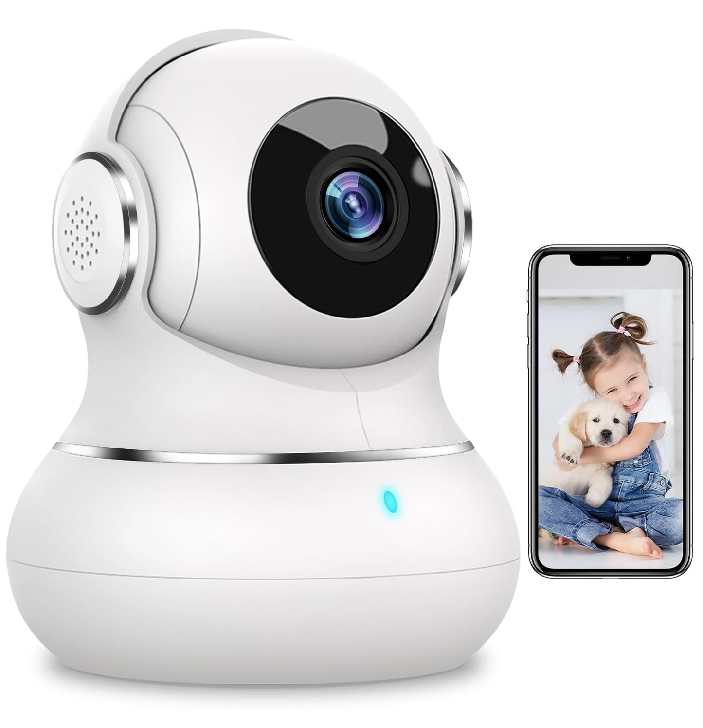 Litokam Security Camera Indoor 2K, 360 Pan/Tilt Cameras For Home Security With Motion Detection, Baby Monitor For Pet/Dog With N