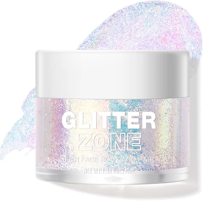 BestLand Holographic Body Glitter Gel for Women and Kids – Sparkle Glitter Makeup for Face, Body & Hair – Long Lasting Shi...