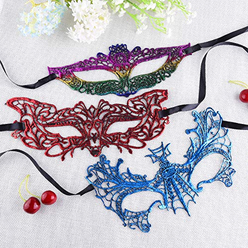 SIQUK 20 Pieces Lace Masquerade Mask Women Venetian Masks