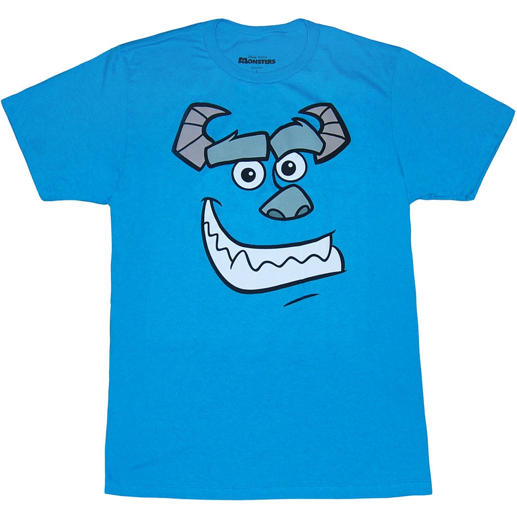 Monster's Inc. Sulley Face T-Shirt-Small Heather Turquoise