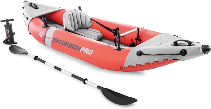 INTEX 68303EP Excursion Pro K1 Inflatable Kayak Set: Includes Deluxe 86in Kayak Paddles and High-Output Pump – SuperTough ...