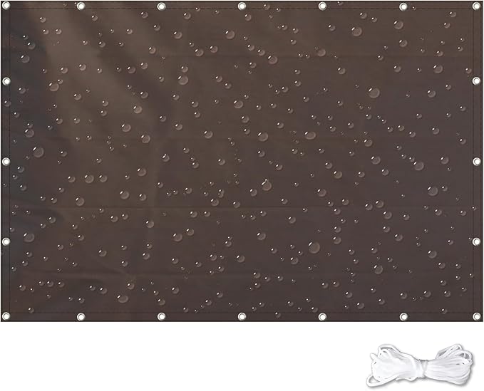 Abrotain Sun Shade Sail 6'6"x6'6" Waterproof Shade Cloth Canopy Sunshade Camping Tarps Tent Cover with Grommets for Backya...
