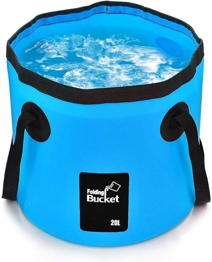 BANCHELLE Collapsible Bucket Water Container Portable Folding Camp Wash Basin for Outdoor Traveling Hiking Fishing Car Was...