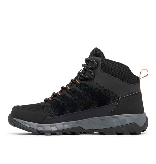 Columbia Mens Strata Trail Mid Waterproof, Black/Owl, 7
