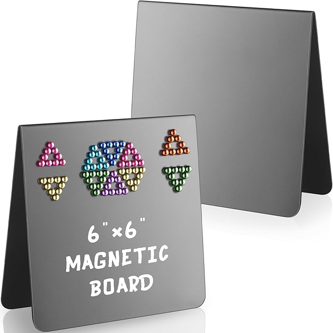 Gersoniel Magnet Display Stand Balls Magnetic Display Board Black Metal Magnet Board Stand Desk Easel Board for Bulletin T...