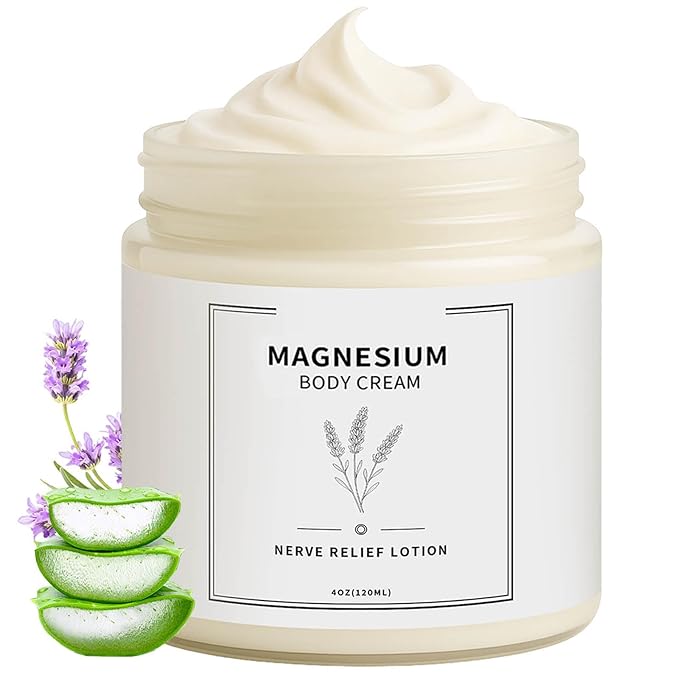 Neuropathy Cream, Nerve Relief Lotion with Magnesium Chloride and Pure Ingredients, for Foot & Leg Care, Fast-Absorbing, Non-Greasy Formula, 120ml