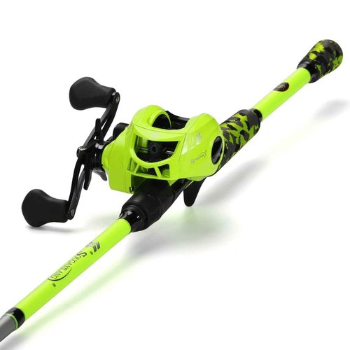 Sougayilang Baitcast & Spinning Reel and Fishing Rod Combo, IM7 Graphite 2Pc Blank Rods,EVA Handle & “S” Style Hook Keeper