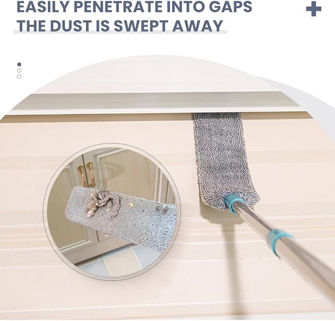 2026 New Retractable Gap Dust Cleaner, Upgraded Extendable Microfiber Duster with Bendable & Removable Head, Washable Dusting Brush for Home, Kitchen, Car & Hard-to-Reach Areas (3)