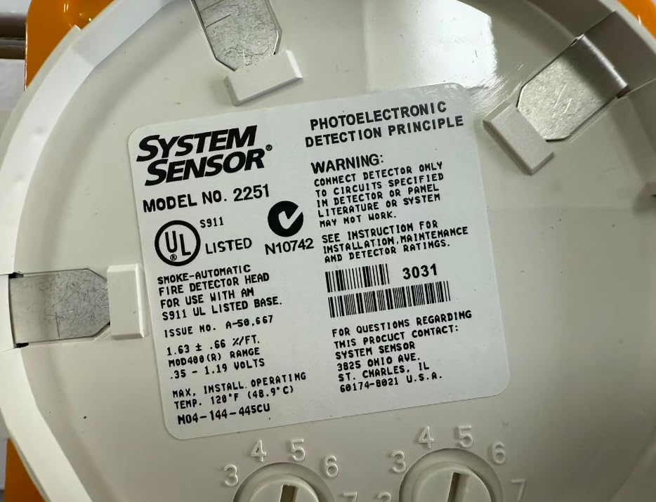 New System Sensor 2251 Photoelectronic Detection Detector
