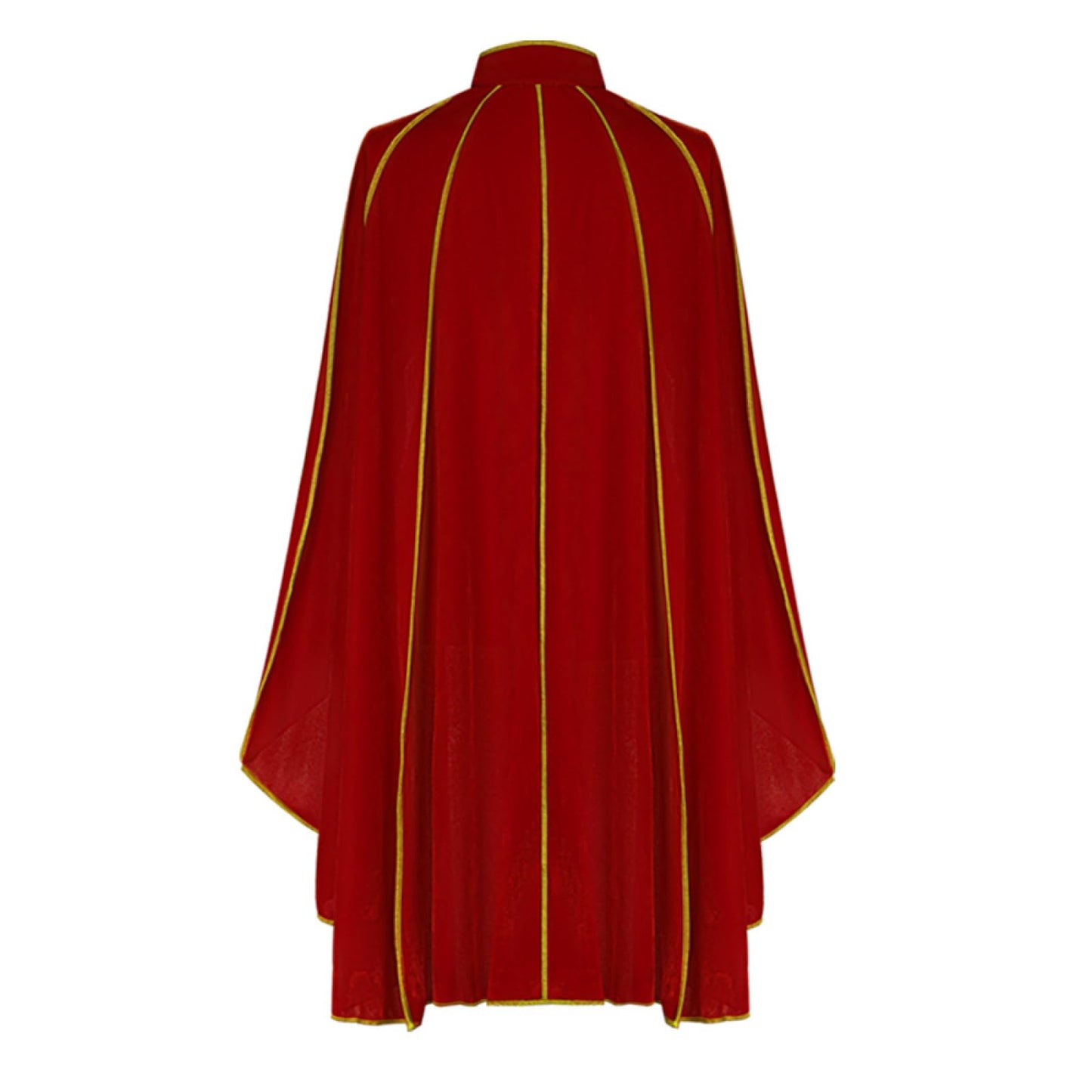 BALINGNIANDAI Women Medieval Cloak Gold Velvet Phnom Penh Shawl Elegant Suede-Lined Cape Red
