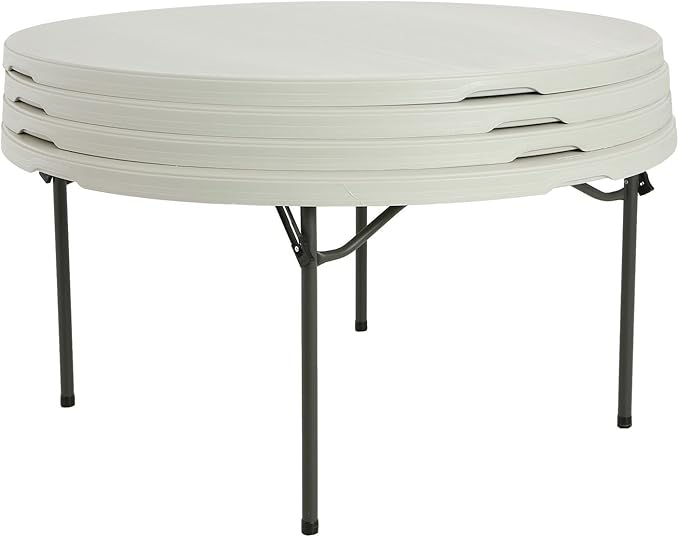 LIFETIME 480301 Commercial Round Folding Table (4 Pack), 5', White