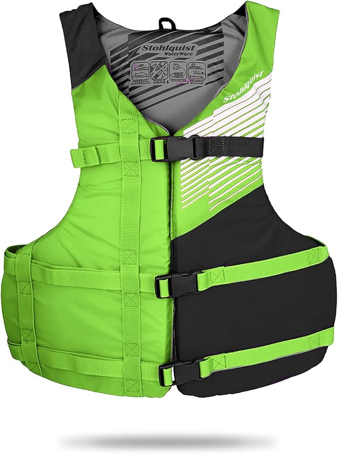 Stohlquist Fit Youth Life Jacket - Coast Guard Approved, High Mobility PFD, Buoyancy Foam, Fully Adjustable for Children A...