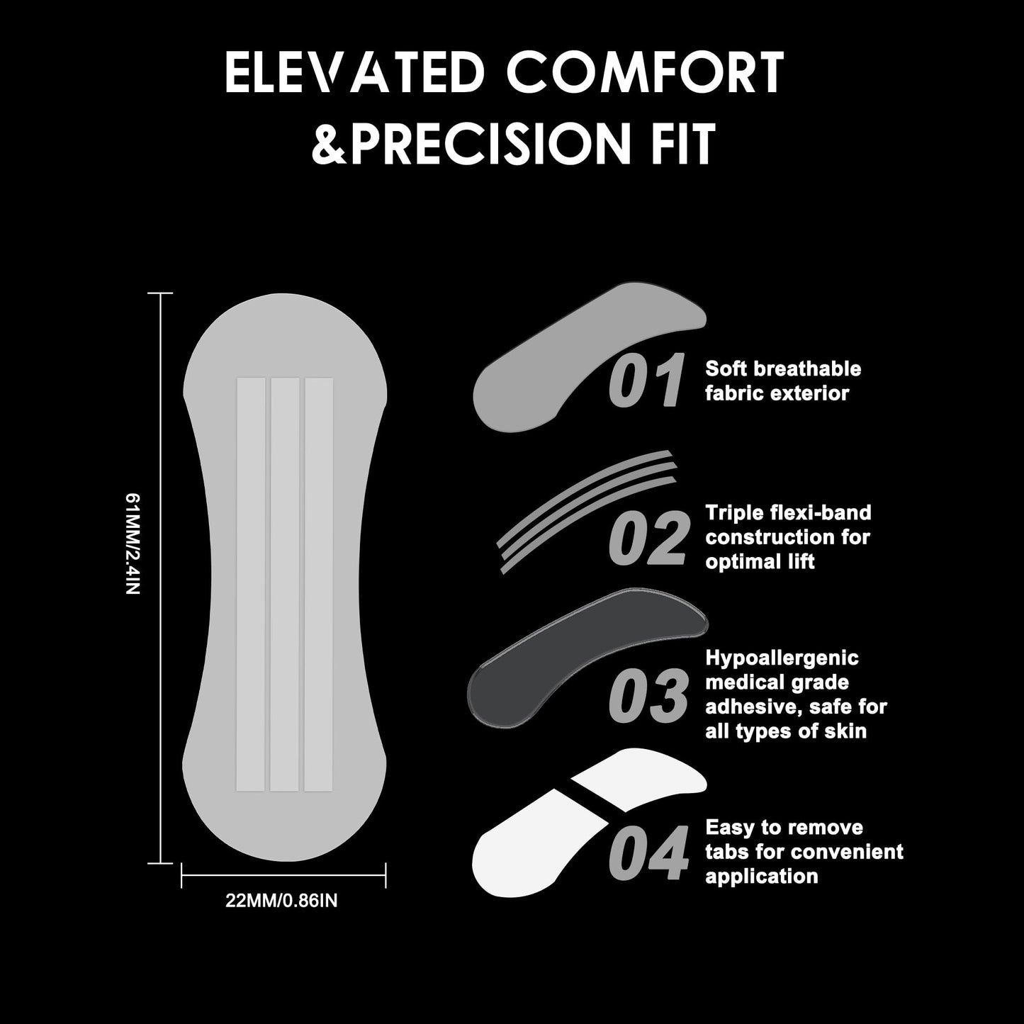 60Pcs Nasal Strips for Snoring, Nose Strips for Breathing, Snore Strips for Men & Women, Helps Reduce Snoring & Improves Sleep (Clear)
