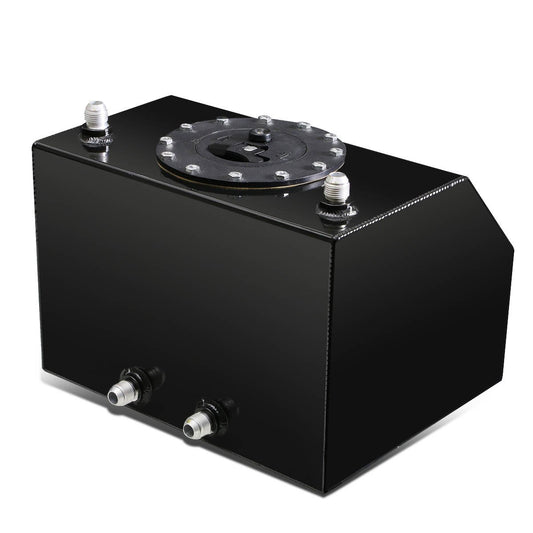 DNA MOTORING 4 Gallons Aluminum Bottom-Feed Fuel Cell Gas Tank 10" (L) x 12" (W) x 8.25" (H),ALU-FT-B-BF-4G-BK