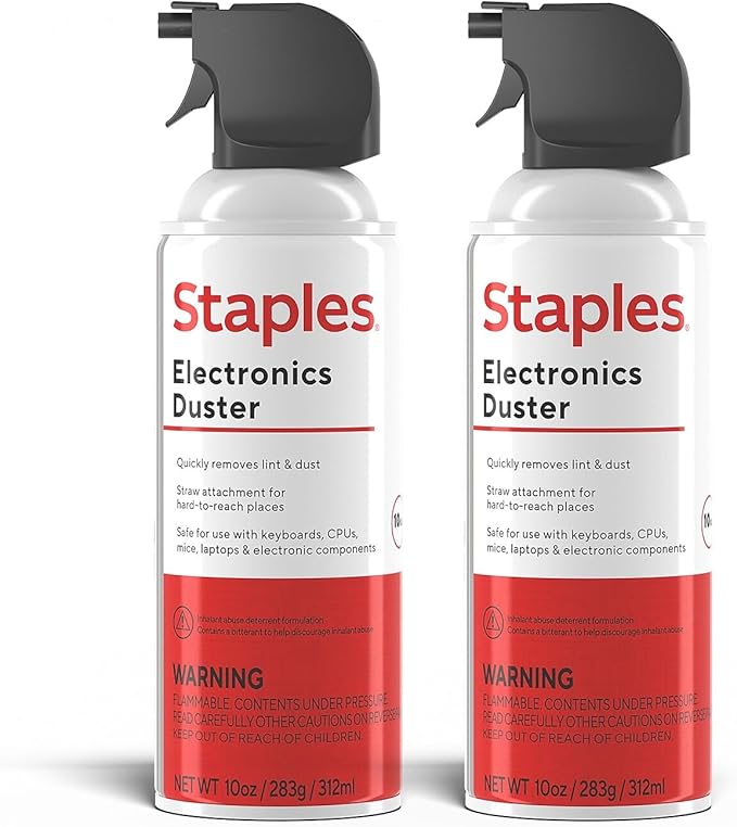 Staples Electronics Air Duster, 10 oz., 2/Pack