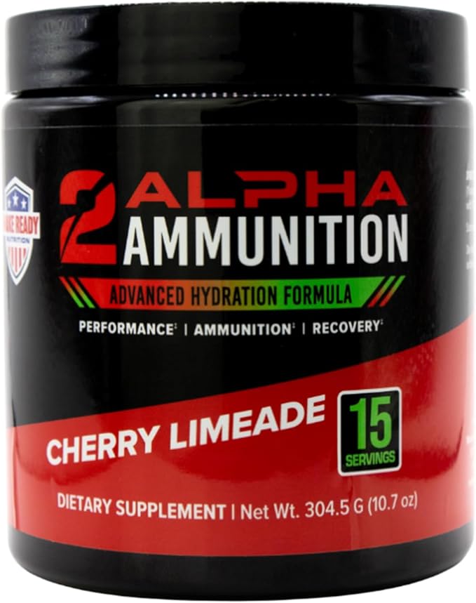 MAKE READY NUTRITION 2ALPHA Ammunition Cherry Limeade - Hydration, Energy Drink, and Immune Support with Vitamin C, Calciu...